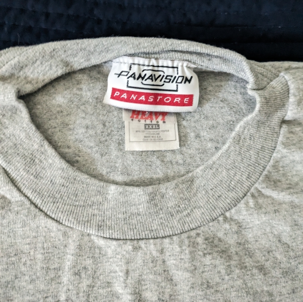 Panavision Panastore Grey Men 3XL Made In the USA Vintage Single Stitch Shirt - Picture 3 of 8